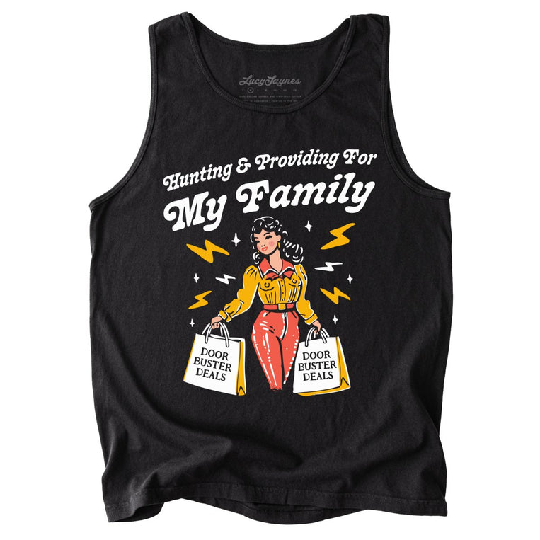 Hunting And Providing For My Family Comfort Colors Graphic Tank Top