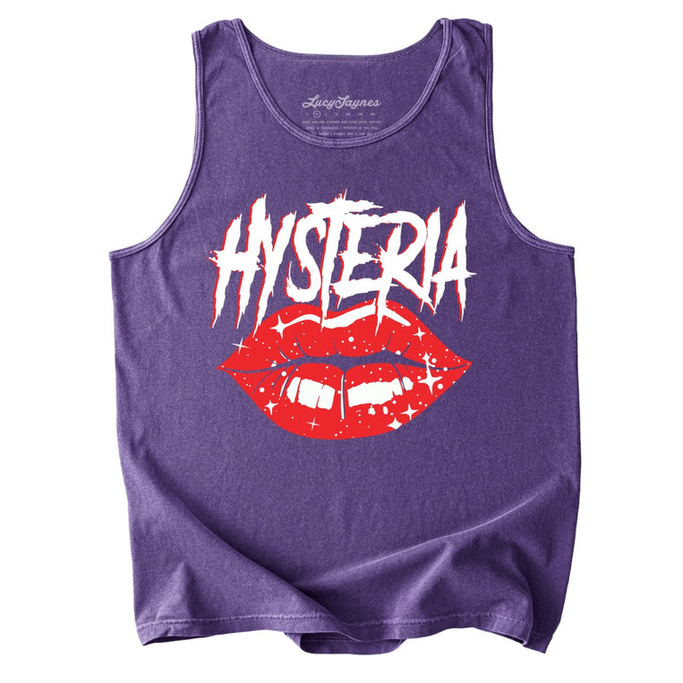 Hysteria Comfort Colors Graphic Tank Top - Grape