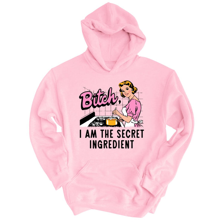 I Am The Secret Ingredient Graphic Hoodie - Light Pink