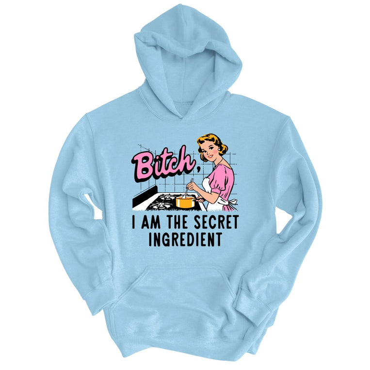 I Am The Secret Ingredient Graphic Hoodie - Light Blue