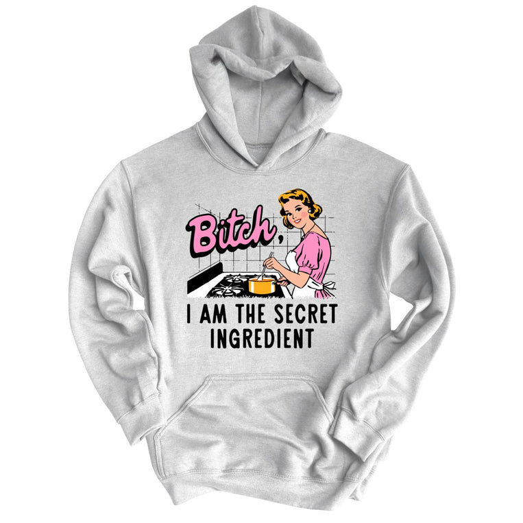 I Am The Secret Ingredient Graphic Hoodie - Ash