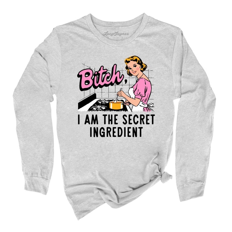 I Am The Secret Ingredient Graphic Long Sleeve Tee