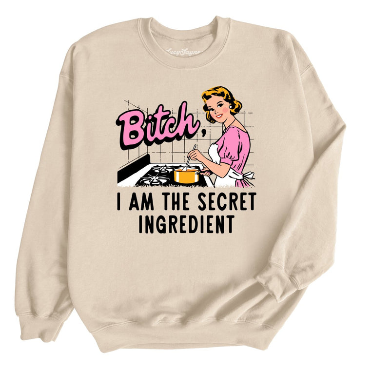I Am The Secret Ingredient Graphic Sweatshirt - Sand