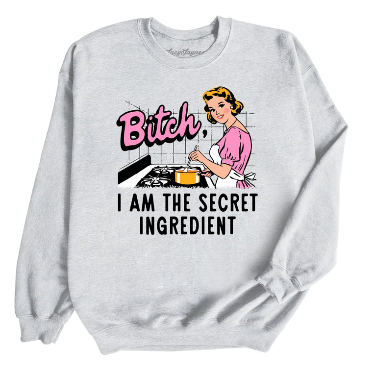 I Am The Secret Ingredient Graphic Sweatshirt - Ash