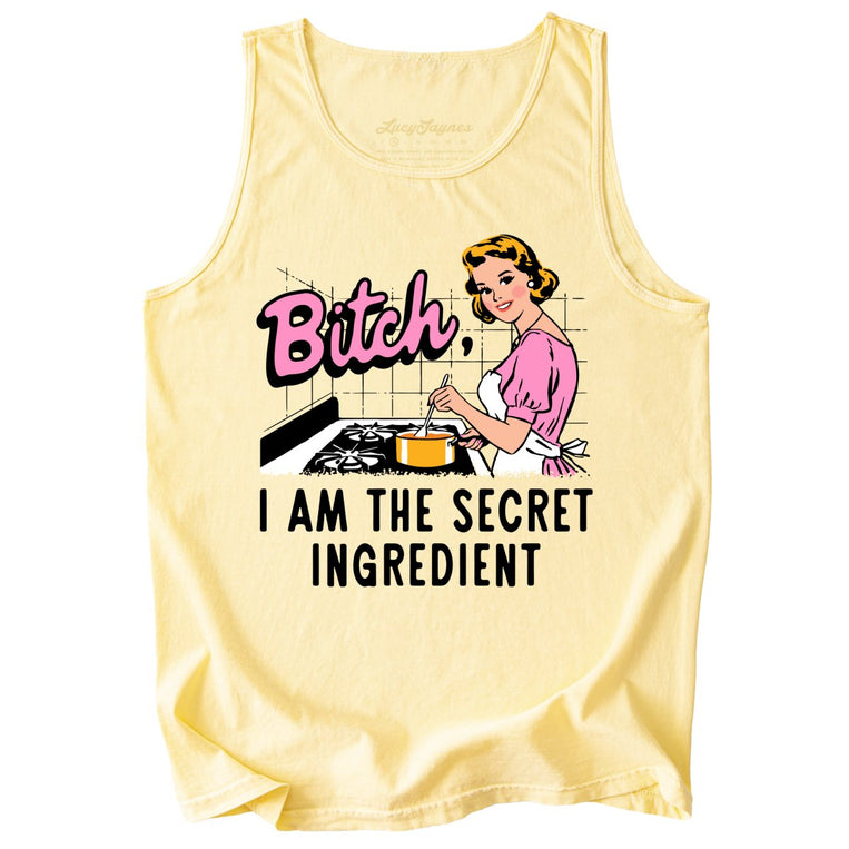 I Am The Secret Ingredient Comfort Colors Graphic Tank Top - Butter
