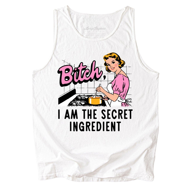 I Am The Secret Ingredient Comfort Colors Graphic Tank Top - White