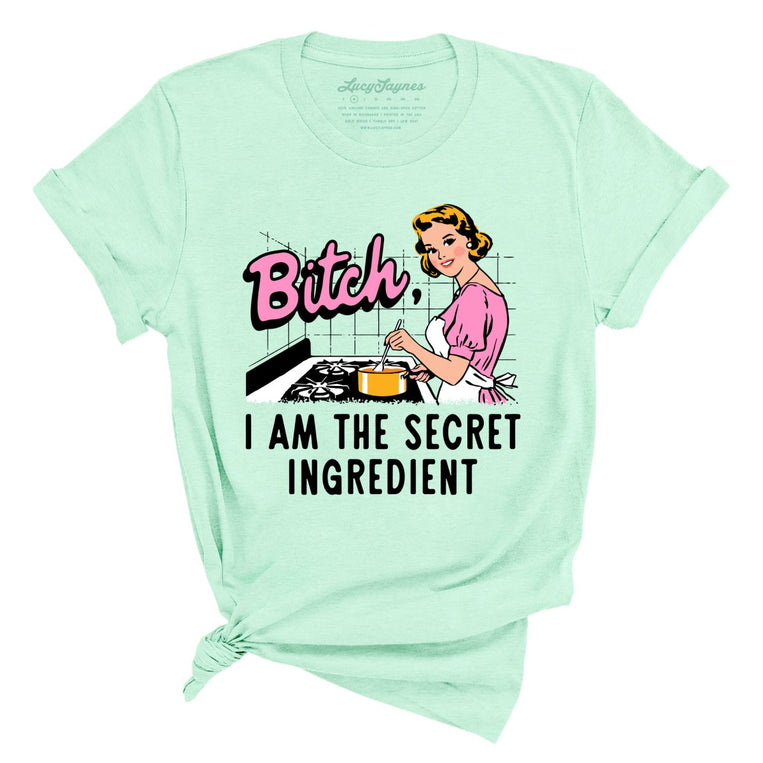 I Am The Secret Ingredient Graphic Tee - Heather Mint