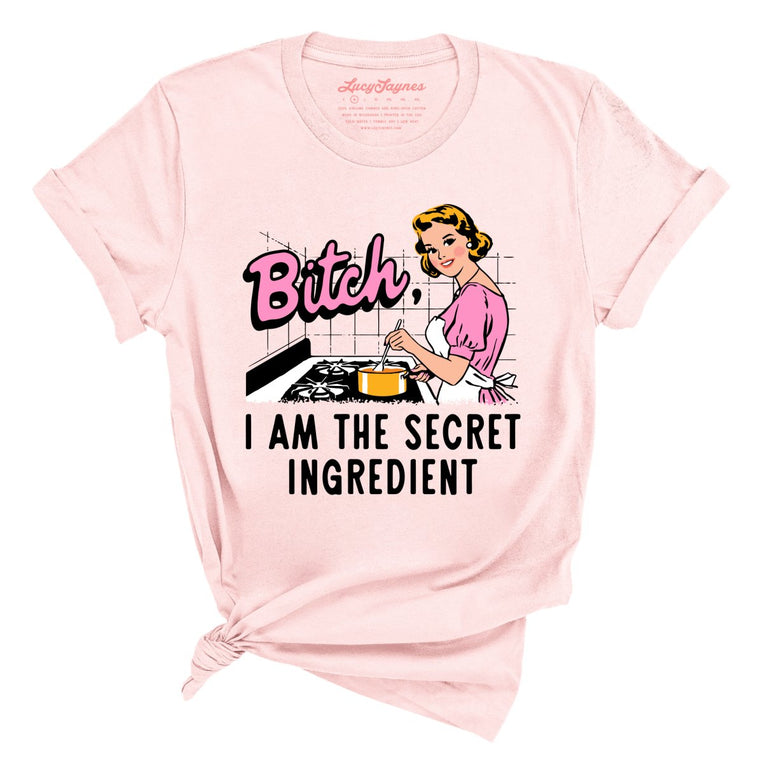 I Am The Secret Ingredient Graphic Tee - Soft Pink
