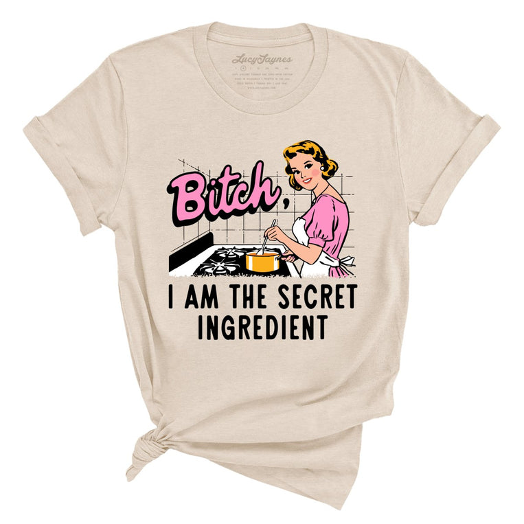 I Am The Secret Ingredient Graphic Tee - Soft Cream