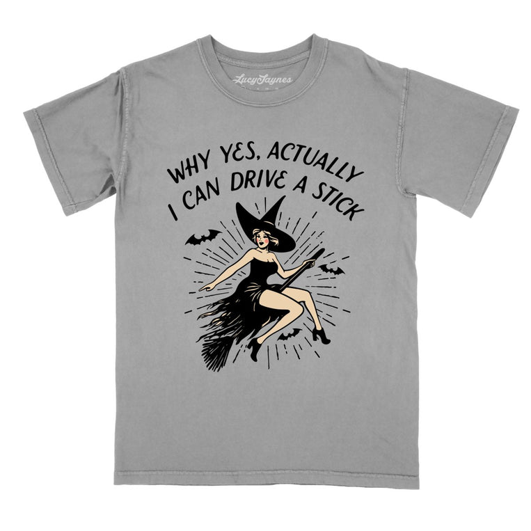 I Can Drive a Stick Comfort Colors Graphic Tee