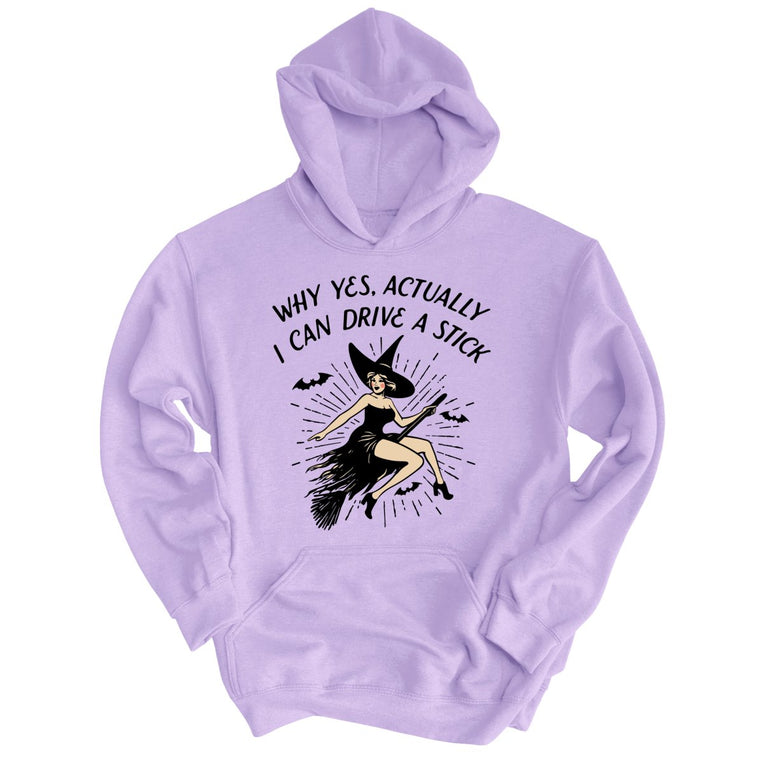 I Can Drive a Stick Graphic Hoodie - Lavender