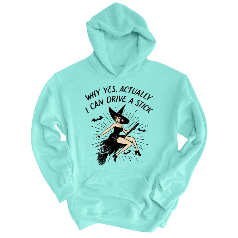 I Can Drive a Stick Graphic Hoodie - Mint