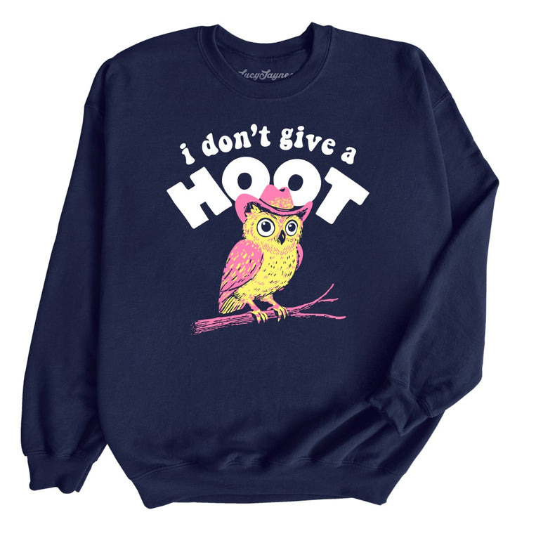I Don't Give A Hoot Graphic Sweatshirt - Navy