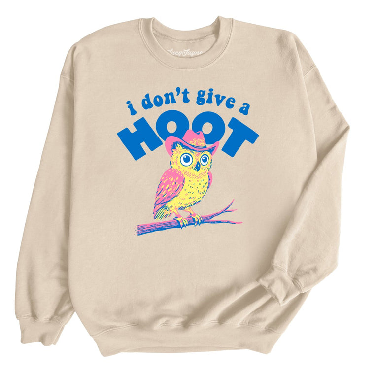 I Don't Give A Hoot Graphic Sweatshirt - Sand