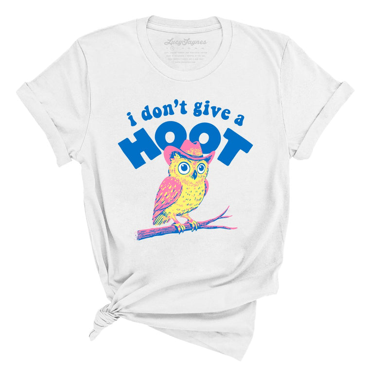 I Don't Give A Hoot Graphic Tee - White