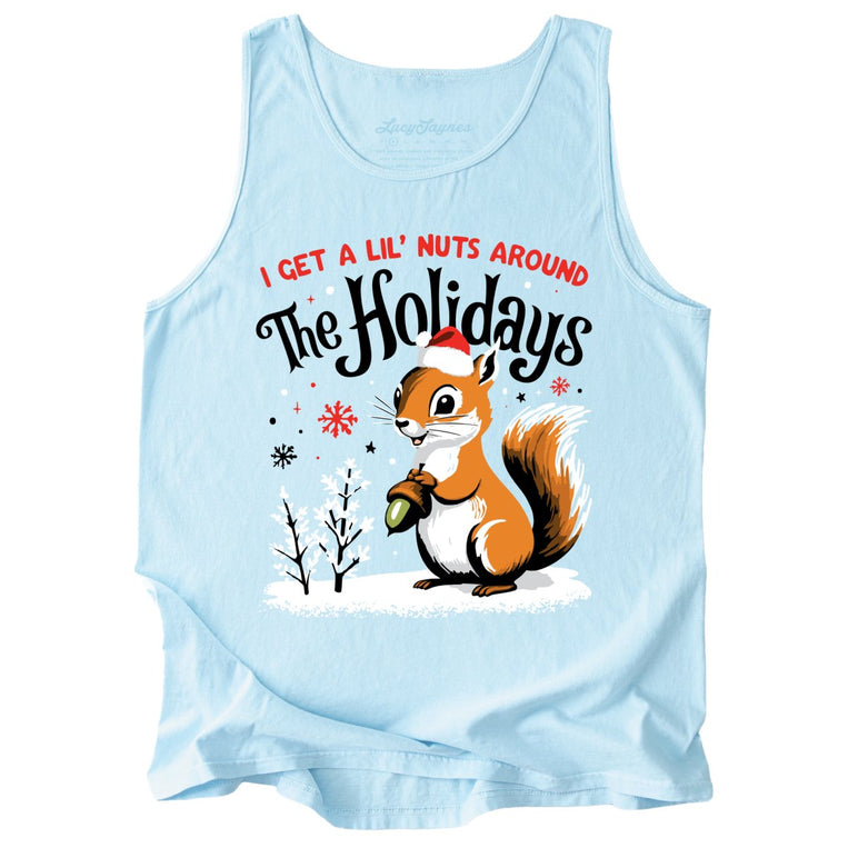 I Get A Lil' Nuts Around The Holidays Comfort Colors Graphic Tank Top