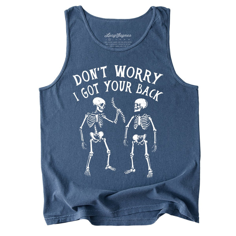 I Got Your Back Comfort Colors Graphic Tank Top - Denim