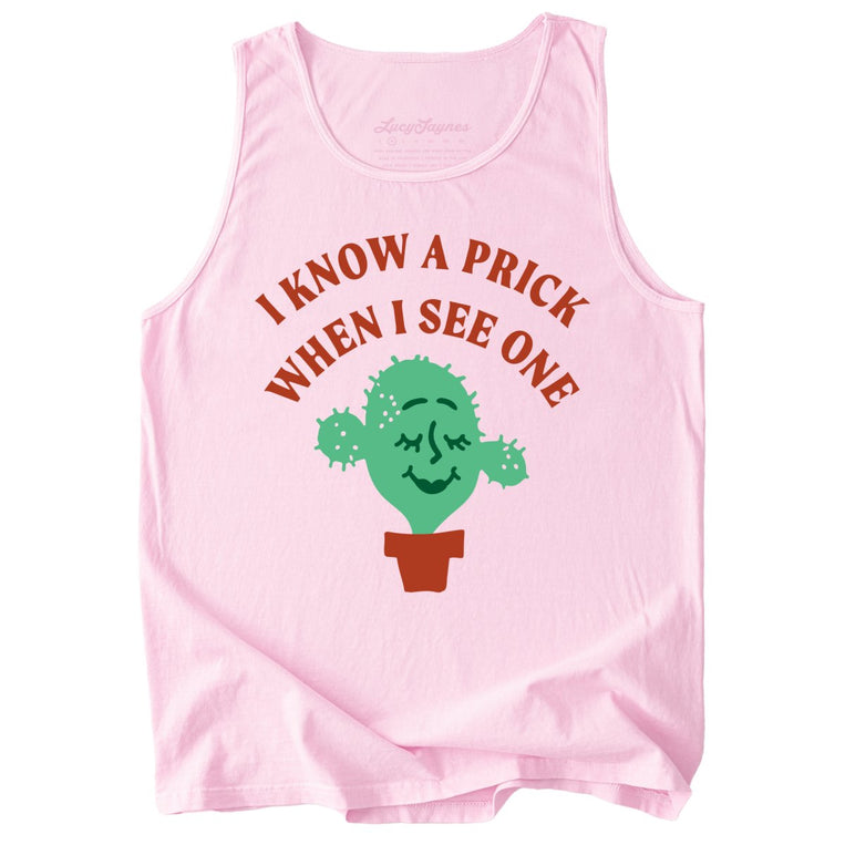 I Know a Prick When I See One Comfort Colors Graphic Tank Top - Blossom