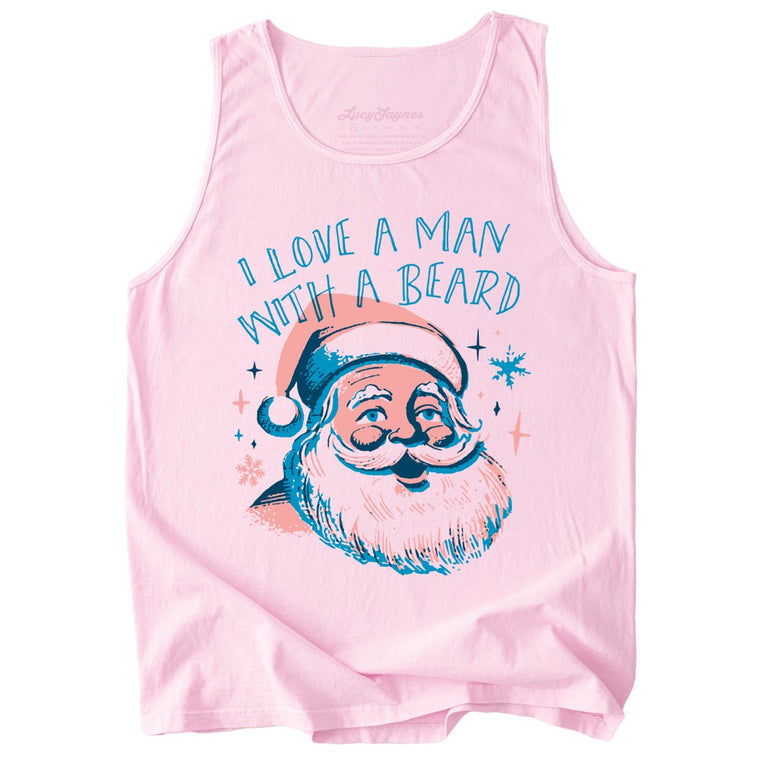I Love a Man With a Beard Comfort Colors Graphic Tank Top