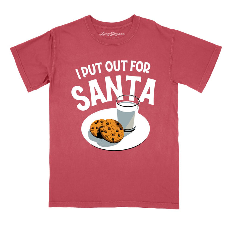 I Put Out For Santa Comfort Colors Graphic Tee