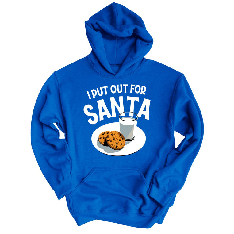 I Put Out For Santa Graphic Hoodie - Royal