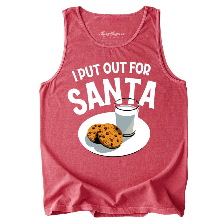 I Put Out For Santa Comfort Colors Graphic Tank Top