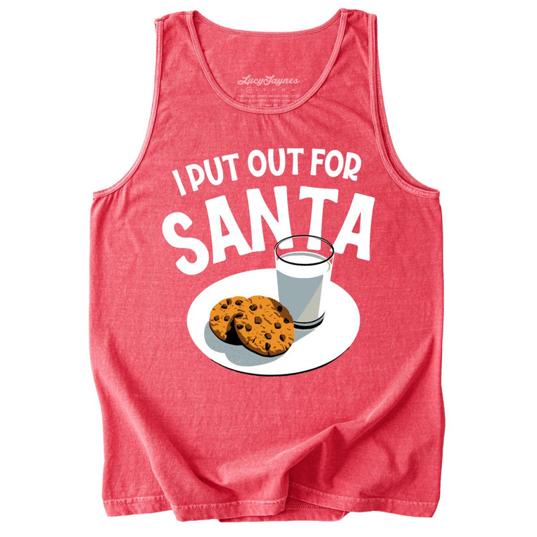I Put Out For Santa Comfort Colors Graphic Tank Top - Watermelon