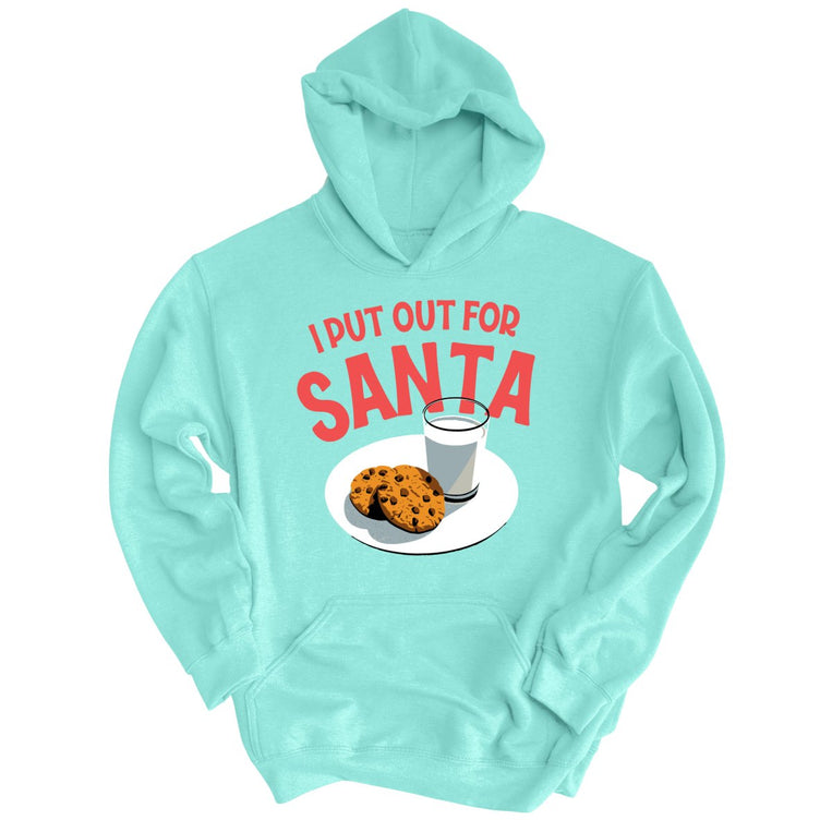 I Put Out For Santa Graphic Hoodie - Mint