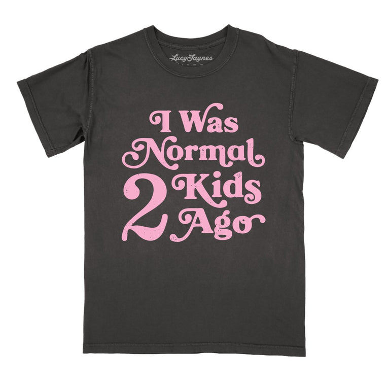 I Was Normal 2 Kids Ago Comfort Colors Graphic Tee - Pepper