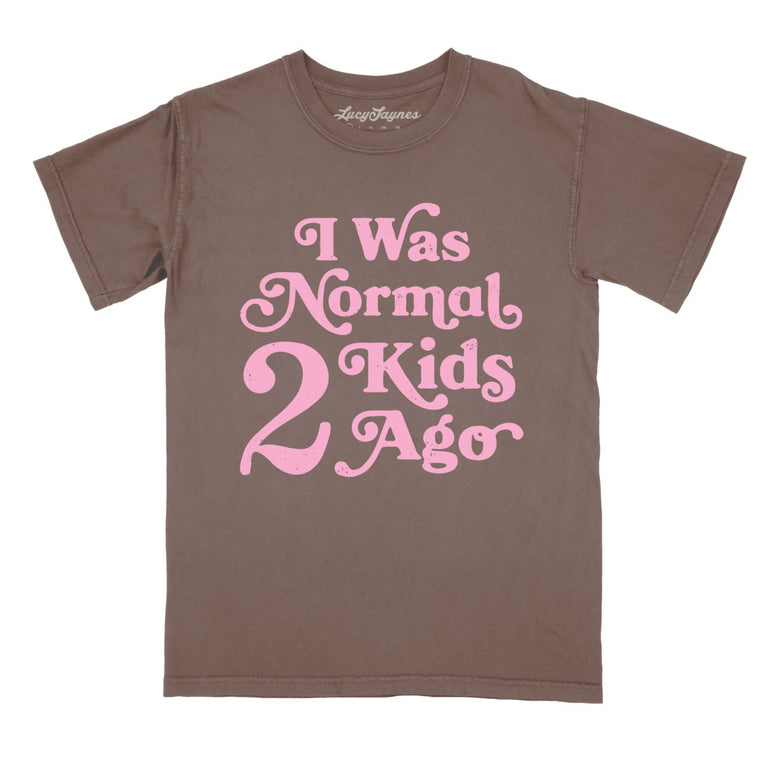 I Was Normal 2 Kids Ago Comfort Colors Graphic Tee - Espresso