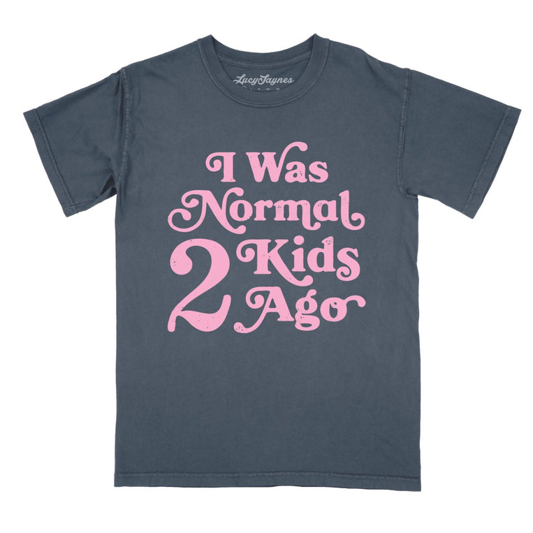 I Was Normal 2 Kids Ago Comfort Colors Graphic Tee - Denim