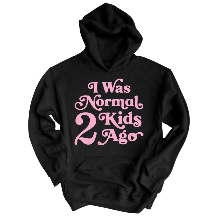 I Was Normal 2 Kids Ago Graphic Hoodie - Black
