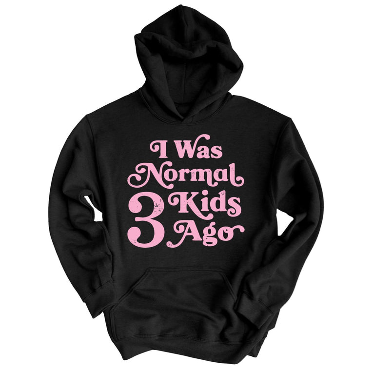 I Was Normal 3 Kids Ago Graphic Hoodie - Black