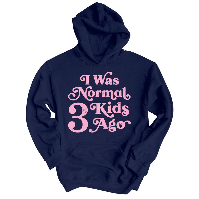 I Was Normal 3 Kids Ago Graphic Hoodie - Navy