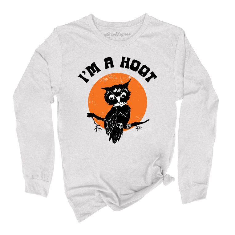 I'm a Hoot Graphic Long Sleeve Tee - Ash