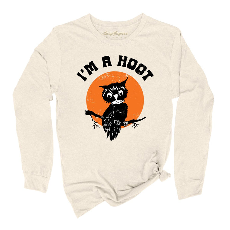 I'm a Hoot Graphic Long Sleeve Tee - Natural