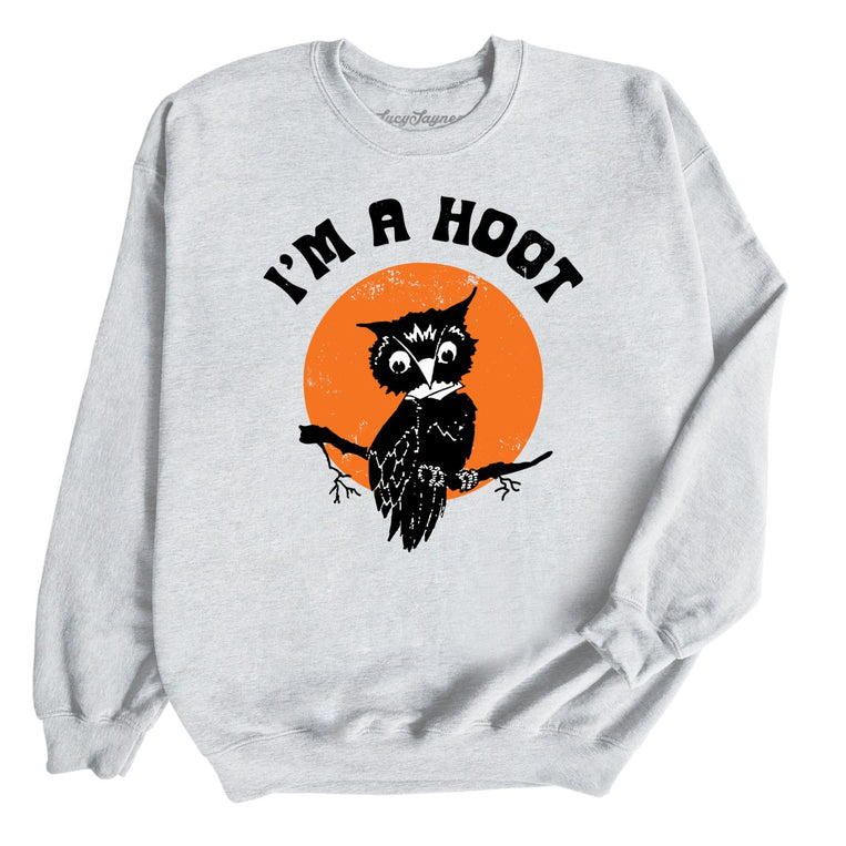I'm a Hoot Graphic Sweatshirt - Ash