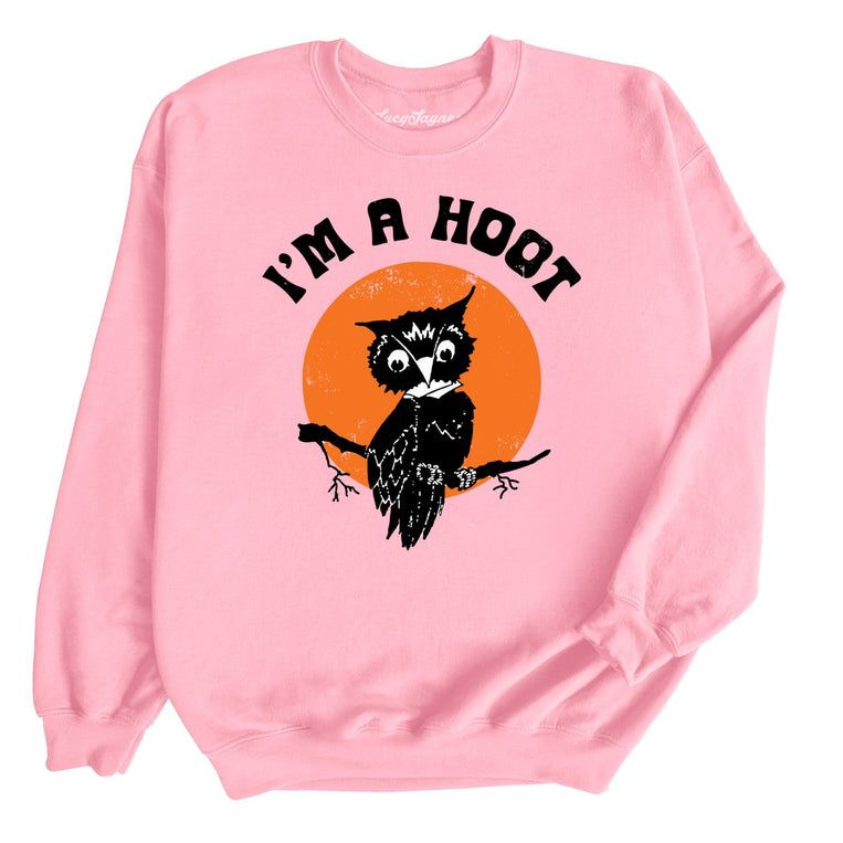 I'm a Hoot Graphic Sweatshirt - Light Pink