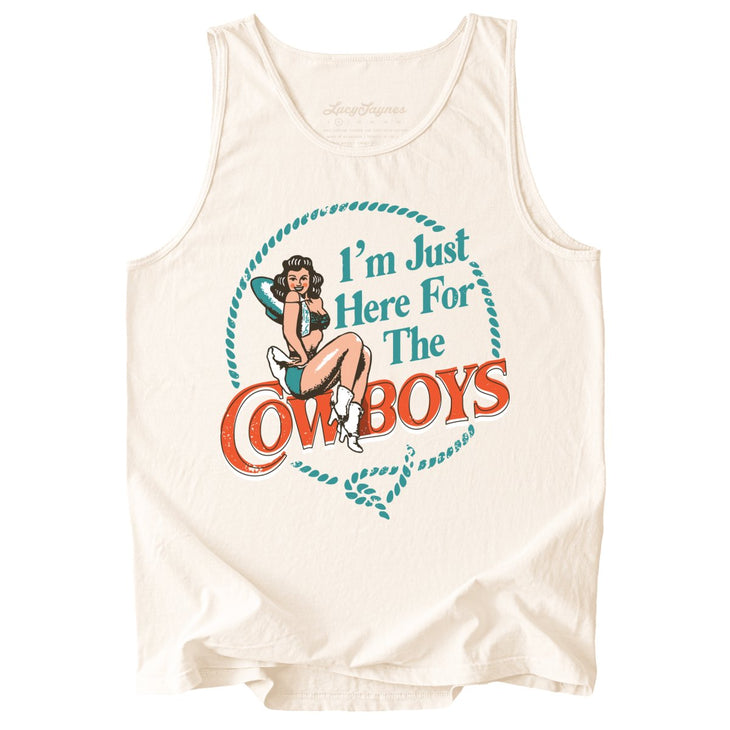 I'm Just Here For The Cowboys Comfort Colors Tank Top