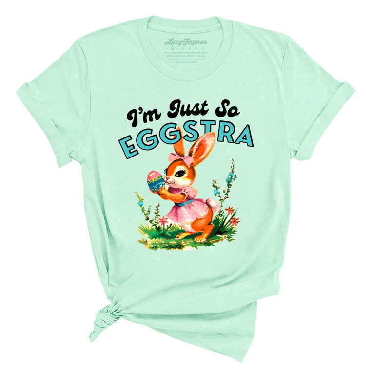 I'm Just So Eggstra Graphic Tee - Heather Mint