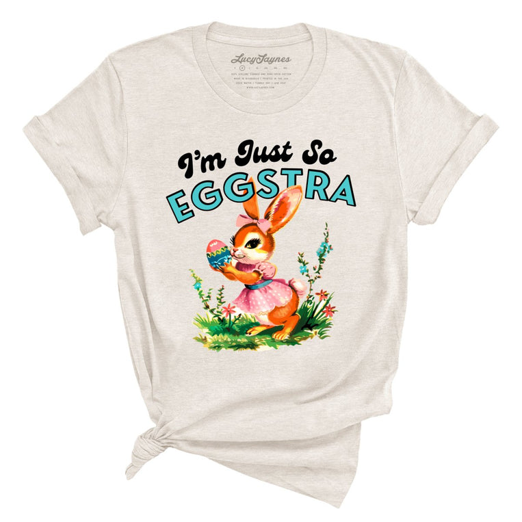 I'm Just So Eggstra Graphic Tee - Heather Dust