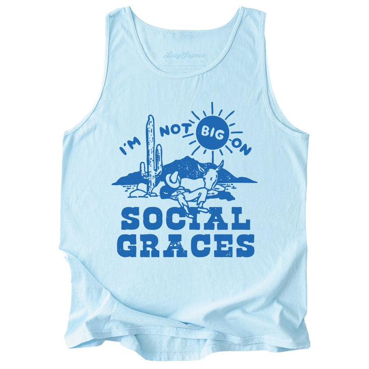 I'm Not Big on Social Graces Comfort Colors Tank Top