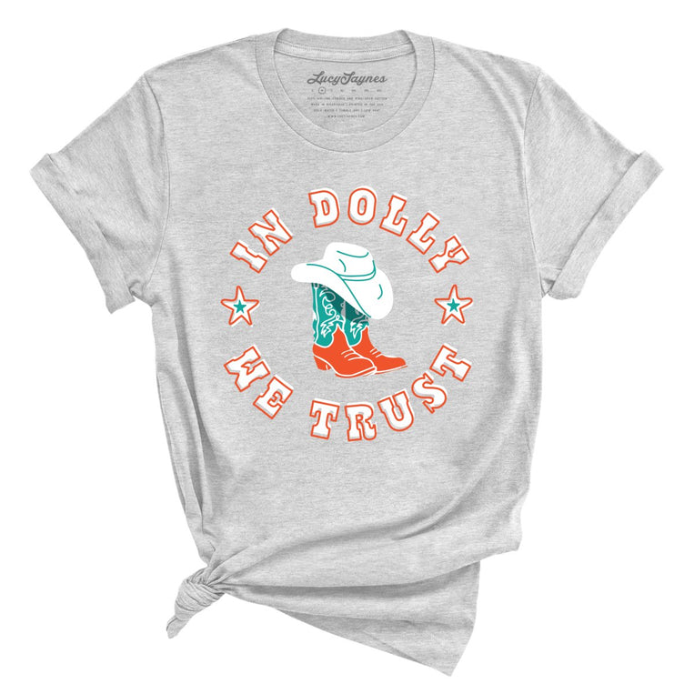 In Dolly We Trust Graphic Tee - Athletic Heather