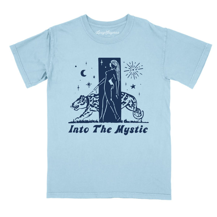 Into The Mystic Comfort Colors Graphic Tee - Chambray