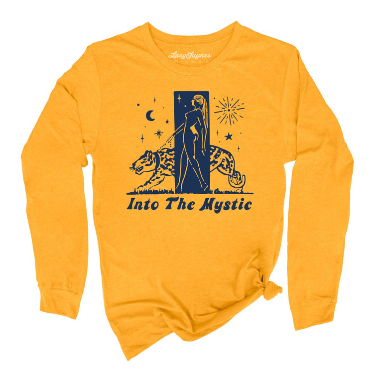 Into The Mystic Graphic Long Sleeve Tee - Gold