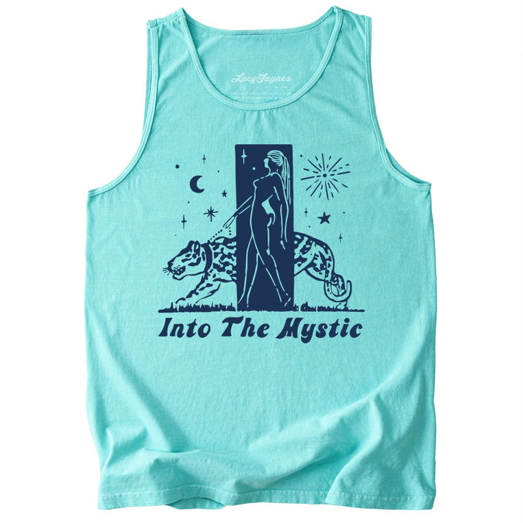 Into The Mystic Comfort Colors Graphic Tank Top - Chalky Mint