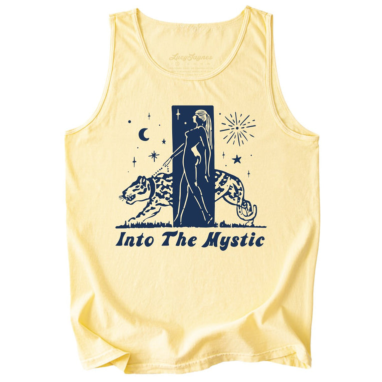 Into The Mystic Comfort Colors Graphic Tank Top - Butter