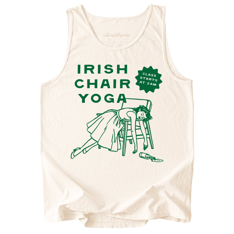 Irish Chair Yoga Comfort Colors Graphic Tank Top - Ivory