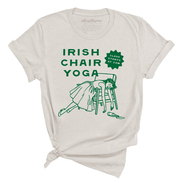 Irish Chair Yoga Graphic Tee - Heather Dust