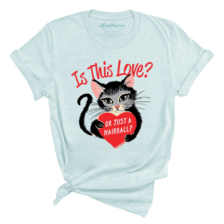 Is This Love Graphic Tee - Heather Ice Blue